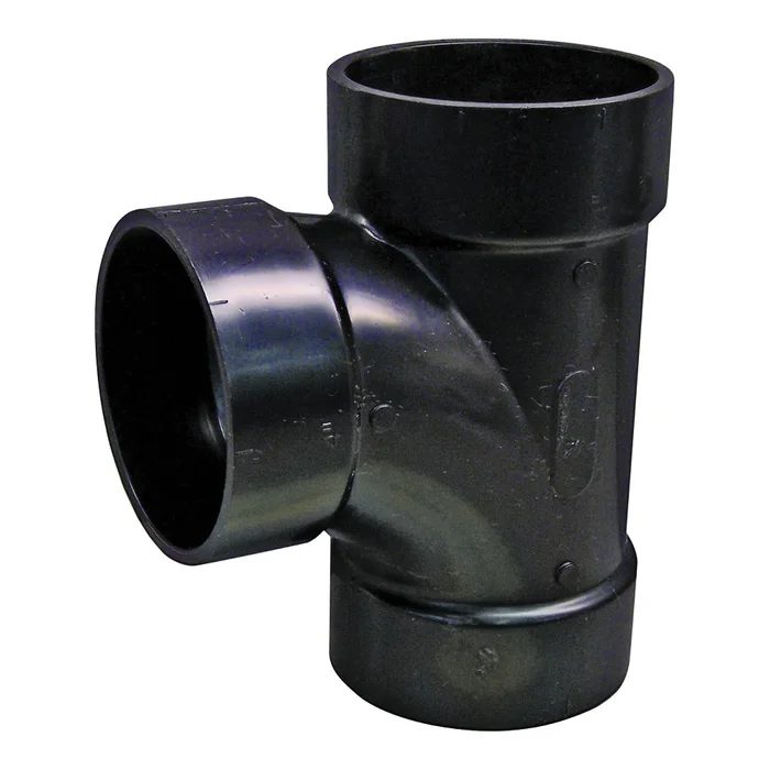 GENOVA 800 Series 81140 Sanitary Pipe Tee, 4 in, Hub, ABS, SCH 40 Schedule