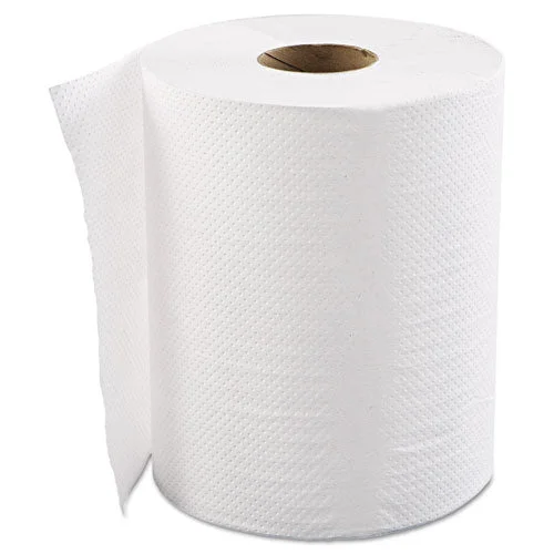 Hardwound Roll Towels, 1-ply, 8″ X 600 Ft, White, 12 Rolls/carton