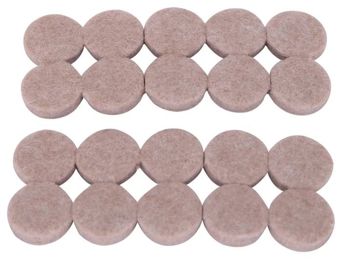 Heavy Duty Round Felt Furniture Pads 3/4 Inch Beige – Pack Of 20