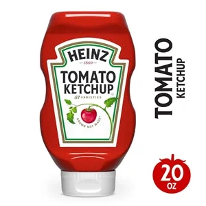 Heinz Easy Squeeze Clear Upside Down Ketchup Bottle-1.25 lb.-12/Case