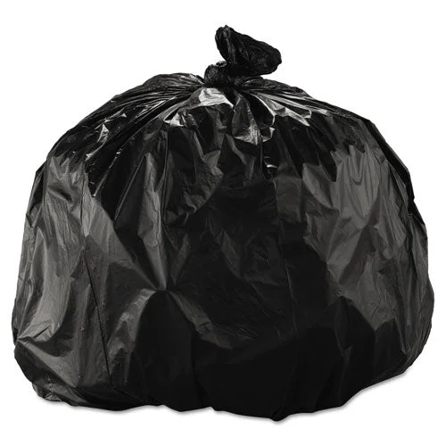 High-density Interleaved Commercial Can Liners, 33 Gal, 22 Microns, 33″ X 40″, Black, 250/carton
