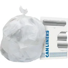 High-density Waste Can Liners, 16 Gal, 8 Microns, 24″ X 33″, Natural, 50 Bags/roll, 20 Rolls/carton