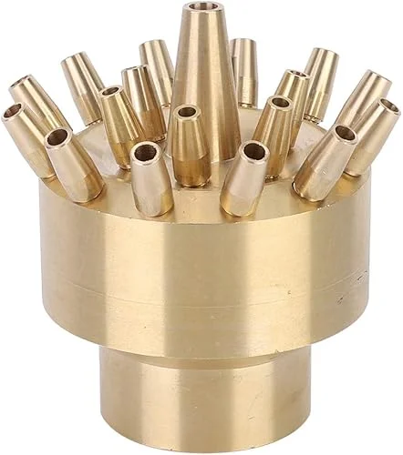 Horoper Pond Fountain Nozzle Head, DN40 Female Thread Brass Fountain Nozzle Scattering Landscape Spray Head, Water Fountain Nozzle, for Home Garden SPA Pool