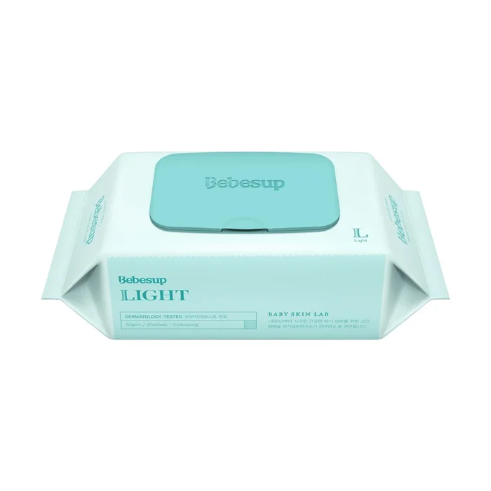 Hypoallergenic Bebesup Light Baby Wet Wipes 80