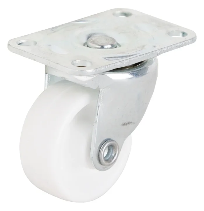 Jc-b03-ps 1-1/4 In. Zinc Plated Caster Plate With Hard Plastic Wheels