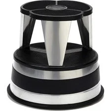 Kik-step Steel Step Stool, 2-step, 350 Lb Capacity, 16″ Diameter X 14.25″h, Silvertone