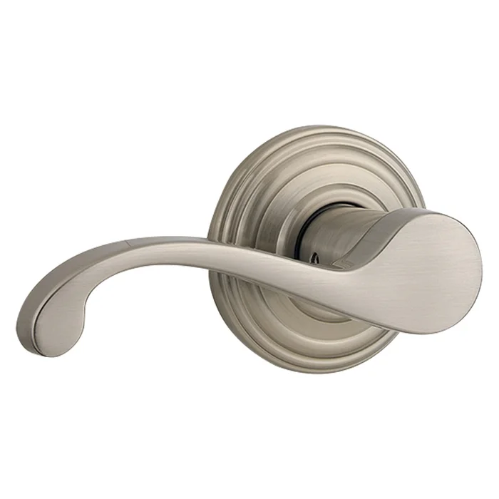 Kwikset Signature Series 720CHL15RCLRCSBBP Passage Lever, Non-Locking Lock, Satin Nickel, Zinc, 4-7/32 in L Lever