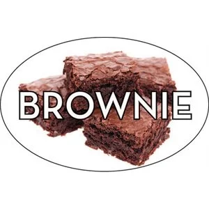 Label – Brownie 4 Color Process 1.25×2 In. Oval 500/rl