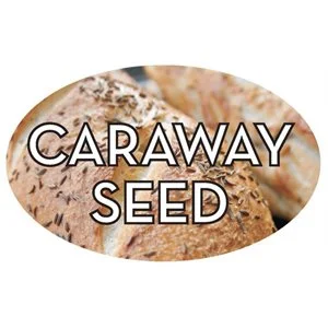 Label – Caraway Seed 4 Color Process 1.25×2 In. Oval 500/rl