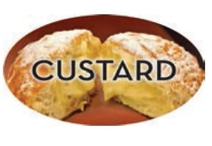Label – Custard 4 Color Process 1.25×2 In. Oval 500/rl