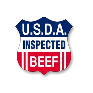 Label – USDA Inspected Beef Red/Blue 1.3×1.3 In. 1M/Roll