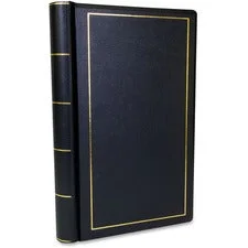 Looseleaf Corporation Minute Book, 1-subject, Unruled, Black/gold Cover, (250) 14 X 8.5 Sheets