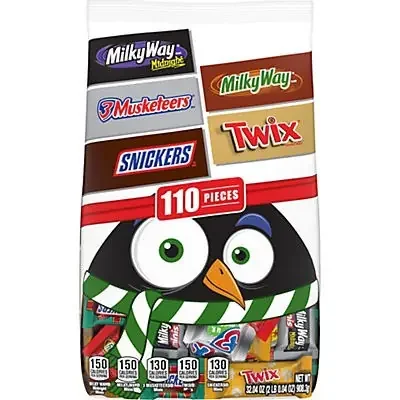 Mars Snickers, Twix, Milky Way & 3 Musketeers Christmas Chocolate Minis Variety Pack