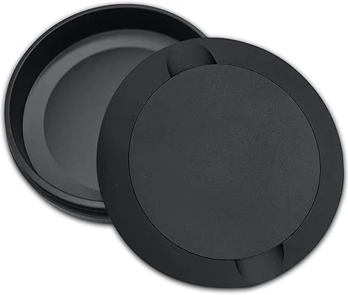 Matte Black Metal Zyn Pouch Container – Dual Compartment Storage Tin with Secure Lid
