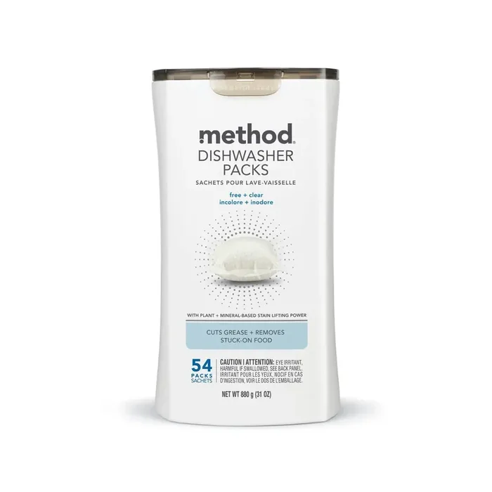 Method Dishwasher Packs Free + Clear – 54ct