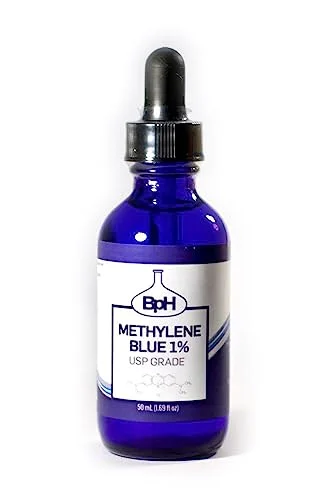 Methylene Blue, 50 mL (1.69 fl oz) Glass; 3rd Party Tested