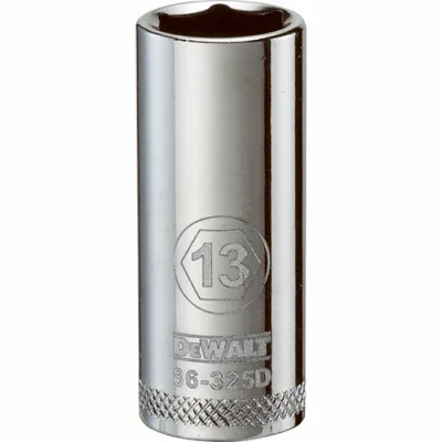 Metric Deep Socket, 6-point, 3/8 In. Drive, 13mm