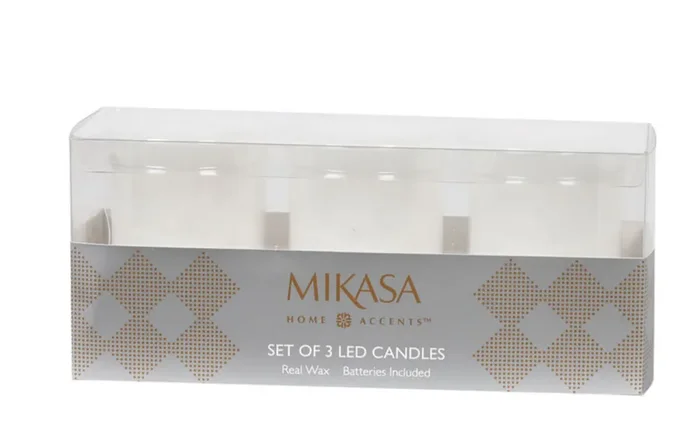 Mikasa LED Wax Pillar CP White 2x3IN S3