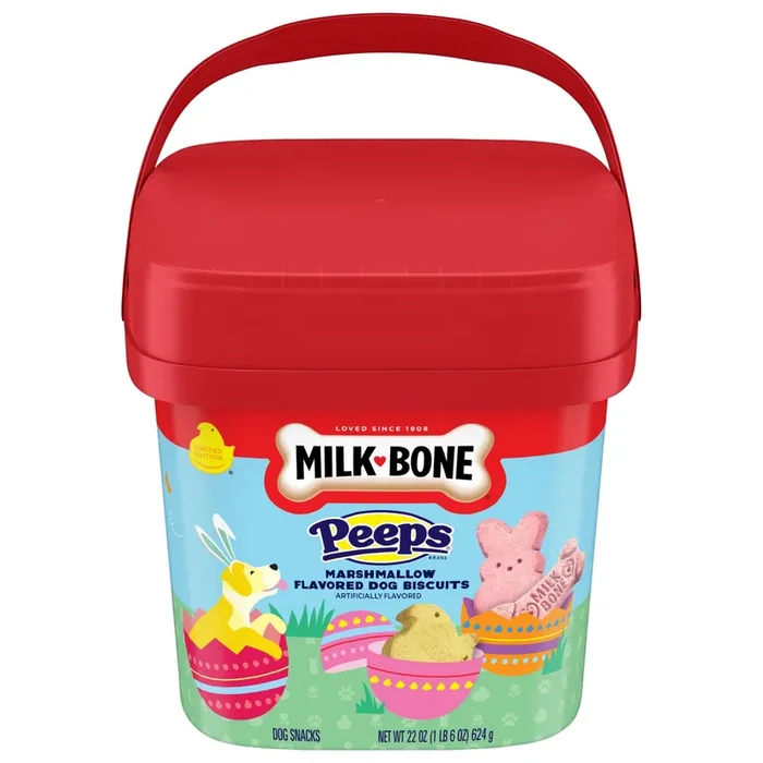 Milk-Bone Peeps Dog Treats, 22 Ounce Pail