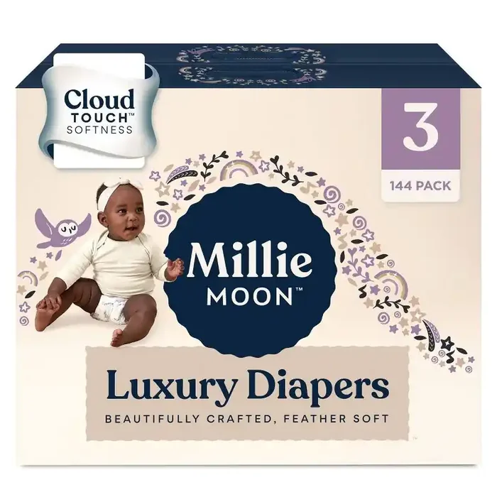 Millie Moon Luxury Disposable Diapers – Size 3 – 144ct