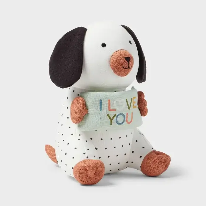 Mini Kids‘ Plush Milestone Puppy – Pillowfort™ Novelty Throw Pillow, Recycled Polyester, OEKO-TEX Certified