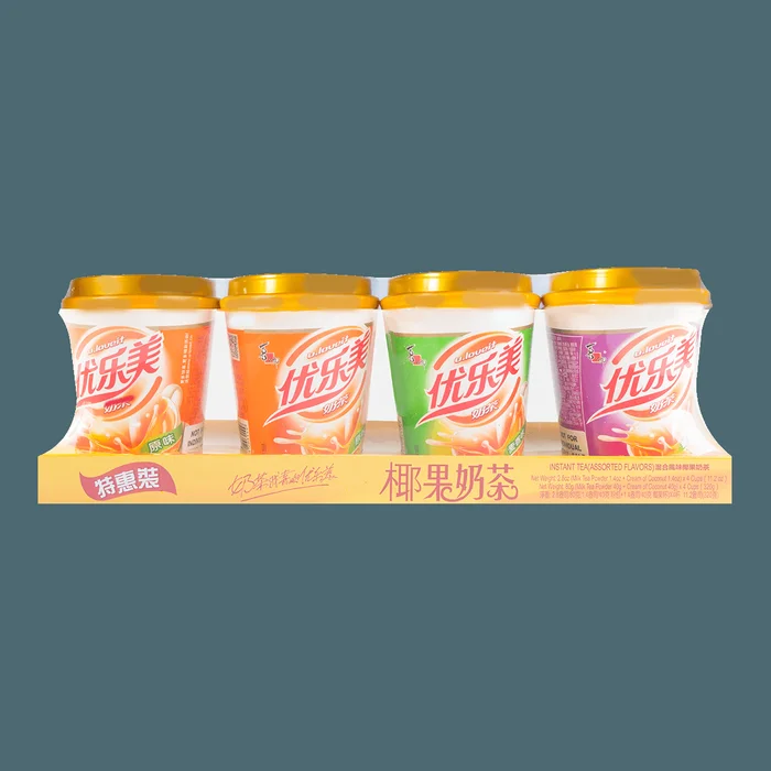 Mixed Flavor Milk Tea with Coconut Jelly 320g*4Cups