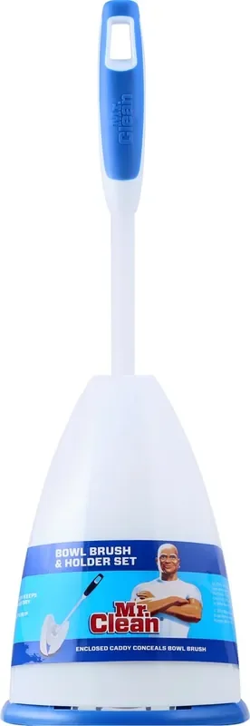 Mr. Clean Enclosed Bowl Brush & Caddy Set