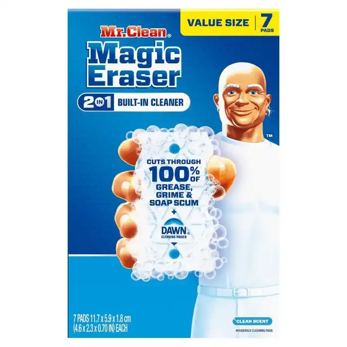 Mr. Clean Magic Eraser 2-in-1 Built-In Cleaner – 7ct