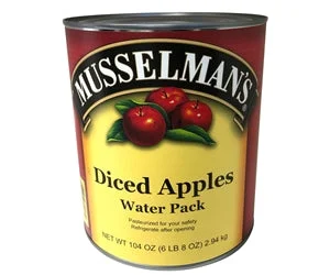Musselman’s Diced Apples Water Pack-104 oz.-3/Case