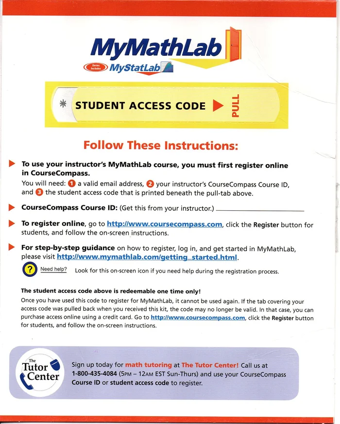 MyMathLab/MyStatLab: Student Version
