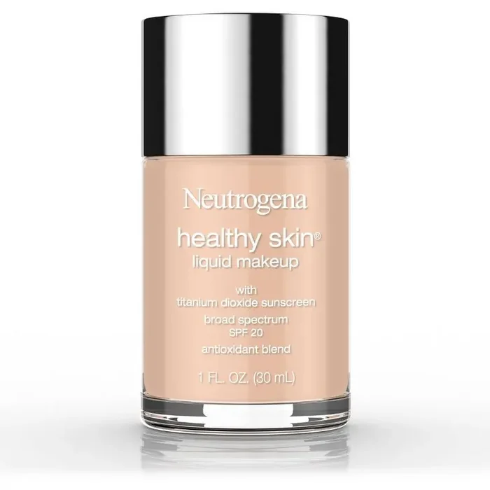 Neutrogena Healthy Skin Liquid Makeup Foundation, Lightweight & Flawless Coverage with Broad Spectrum SPF 20 Sunscreen – 50 Soft Beige