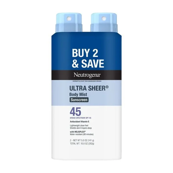 Neutrogena Ultra Sheer Spray – Twin Pack – SPF 45