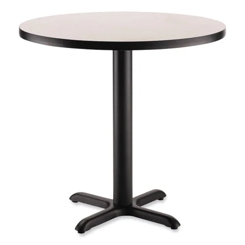 NPS Cafe Table 36″ Diameterx30h Round Top/x-base Gray Nebula Black Base