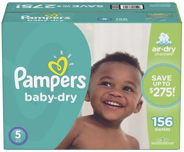 Pampers Baby Dry Diapers, Size 5, 156 ct
