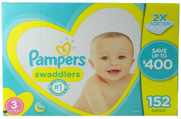 Pampers Swaddlers Diapers Size 3, 152 ct