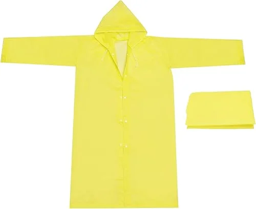 PATIKIL Rain Ponchos for Adults, Lightweight EVA Rain Coat Waterproof Rain Jackets