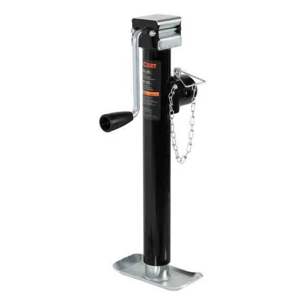 Pipe-Mount Swivel Trailer Jack with Side Handle