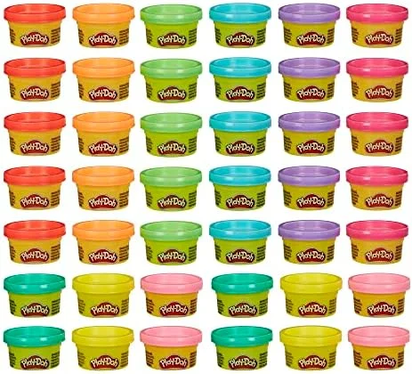 Play-Doh Bulk 42-Pack of 1-Ounce Cans, Easter Basket Stuffers for Girls & Boys, Party Favors, Kids Arts & Crafts, Preschool Toys, Ages 2+ (Amazon Exclusive)