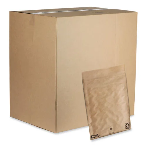 Pregis Evertec Curbside Recyclable Padded Mailer #0 Kraft Paper Self-adhesive Closure 7×9 Brown 300/Case