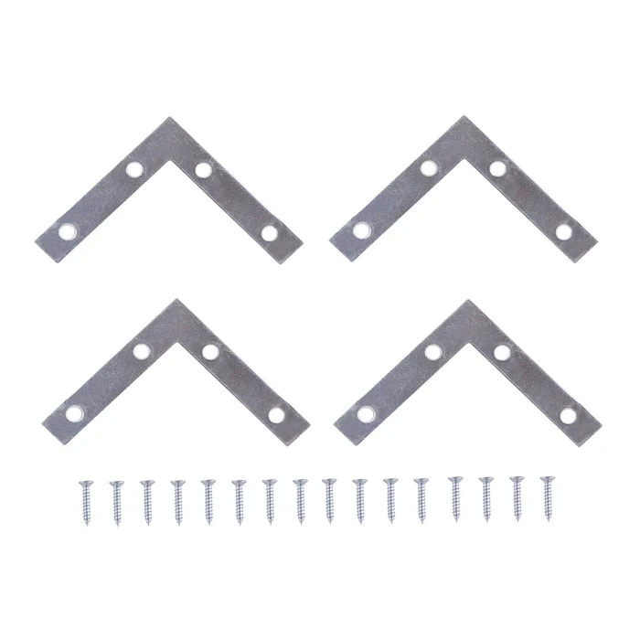 Prosource FC-Z035-C4PS Corner Brace, 3-1/2 in L, 3-1/2 in W, 5/8 in H, Steel, Zinc-Plated, 1.8 mm Thick Material