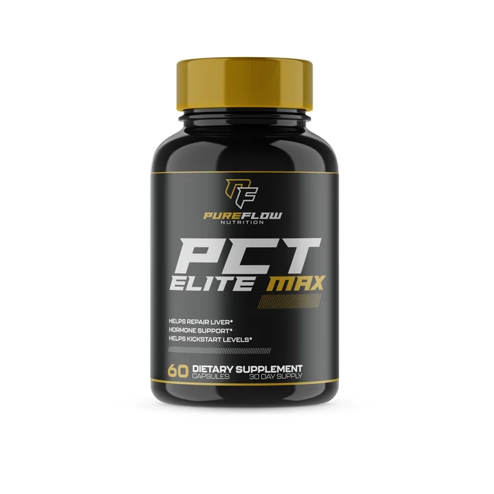 PureFlow Nutrition | #1 New Premium PCT Supplement for Men | Post Cycle Therapy to Kickstart Levels, Repair Liver, Block Estrogen, Balance Hormones | 8 Powerful Ingredients – 60 Capsules