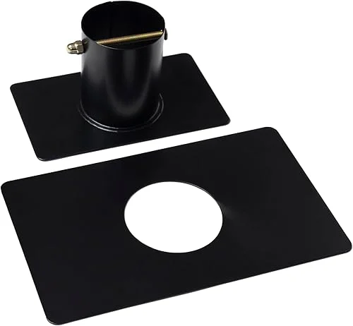 Rain Chain Gutter Adapter – Matte Black, Rust-Resistant Rain Chain Adapter for Gutter, Downspout Kit Includes Mounting Plate & Stainless Steel Screw