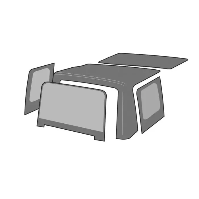 Rampage 1988-1995 Jeep Wrangler(YJ) OEM Replacement Top – Black Diamond