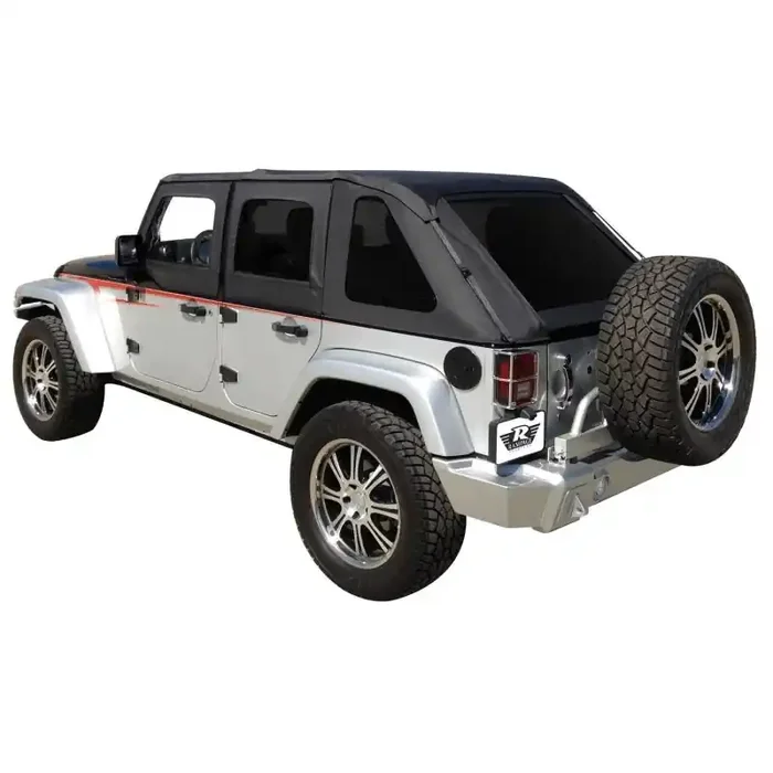 Rampage 2007-2018 Jeep Wrangler(JK) Unlimited Frameless Soft Top Kit – Black Diamond