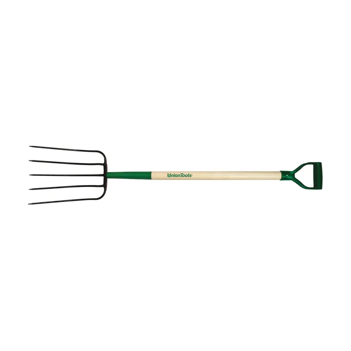 RAZOR-BACK 2827200 Compost Fork, 9 in W Tine, 12-1/2 in L Tines, Oval Tine, 5 -Tine, Steel Tine, Hardwood Handle