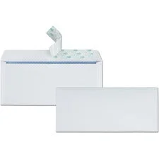 Redi-strip Security Tinted Envelope, #10, Commercial Flap, Redi-strip Heat-resistant Closure, 4.13 X 9.5, White, 30/box
