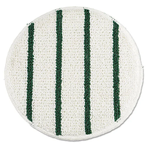 Rubbermaid Commercial Low Profile Scrub-strip Carpet Bonnet 19″ Diameter White/green