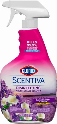 Scentiva Multi Surface Bathroom Cleaner, Tuscan Lavender & Jasmine Scent, 32 Oz. Trigger Spray