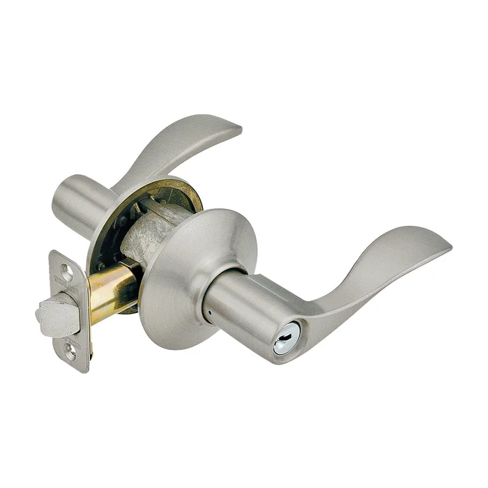 Schlage Accent Series F51A ACC 619 Entry Lever, Mechanical Lock, Satin Nickel, Metal, Residential