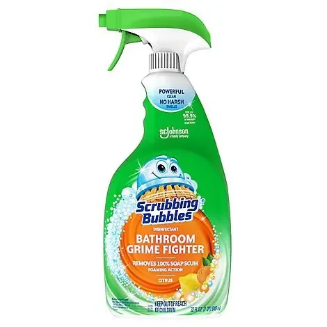 Scrubbing Bubbles Bathroom Grime Fighter Citrus Disinfectant Trigger Bottle – 32 Fl. Oz.